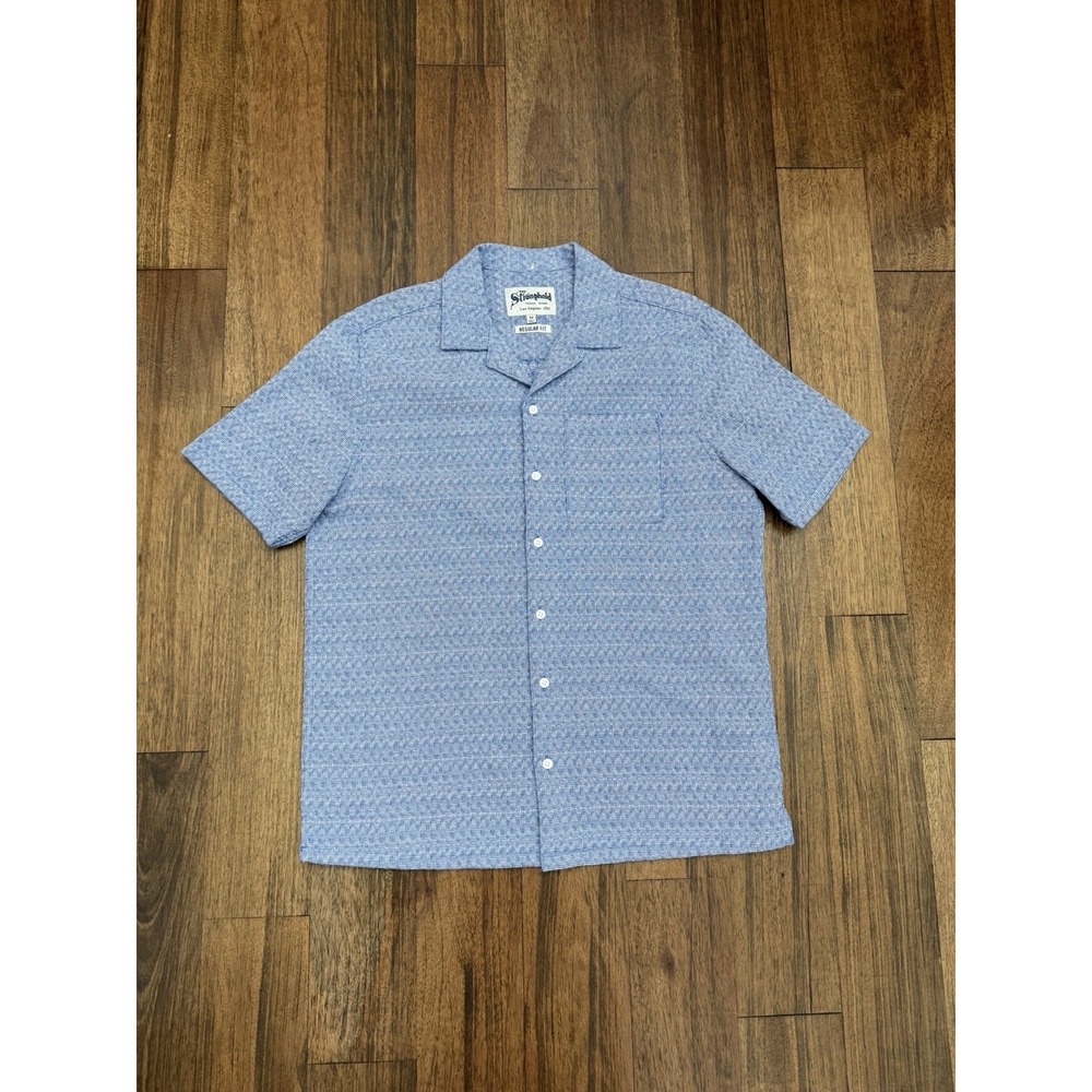 The Stronghold Los Angeles Shirt Mens Medium Blue Button Up Short Sleeve